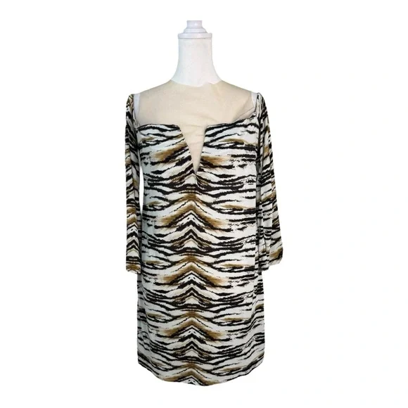 Despi Ibiza Dress NWT Size 8 Animal Print Off Shoulder Mini Resort Vacation - Picture 4 of 11
